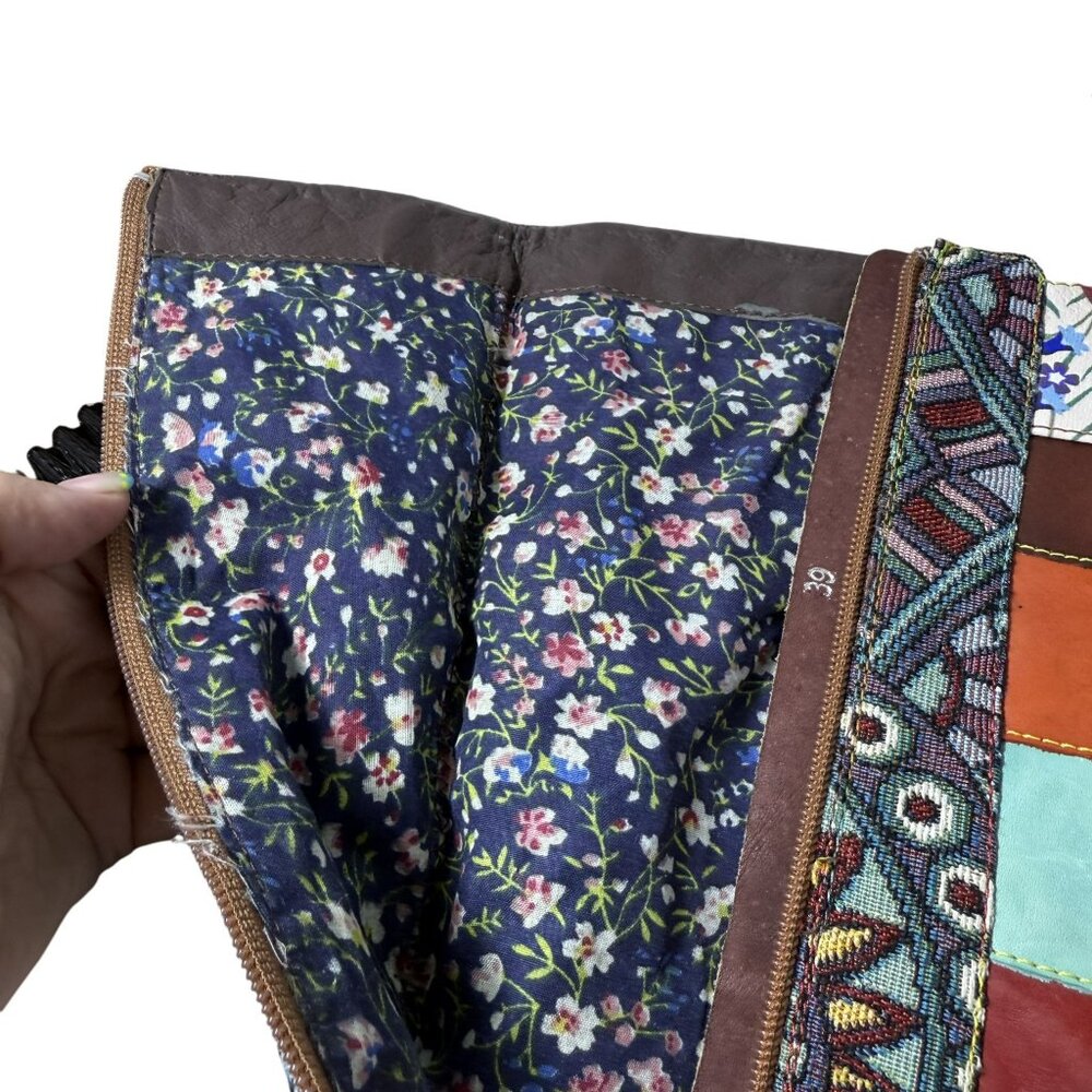 Socofy Bohemian Splicing Leather Knee-High Boots EU 39 | Patchwork | EUC - Picture 8 of 10